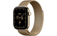 Apple Watch 12 5G - Titane Or brillant 42 mm - Bracelet Milanais Or brillant