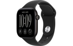 Apple Watch 12 5G - Aluminium Noir 42 mm - Bracelet Sport Noir M/L