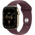 Apple Watch 12 5G - Titane 46 mm - Bracelet Sport Bordeaux M/L