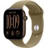 Apple Watch 12 5G - Aluminium Bronze sombre 46 mm - Bracelet Sport Olive M/L