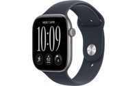 Apple Watch 12 - Aluminium Gris sidéral 46 mm - Bracelet Sport Bleu marine M/L