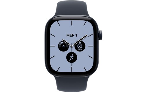 Apple Watch 12 5G - Céramique Bleu nuit 42 mm - Bracelet Sport Bleu marine M/L