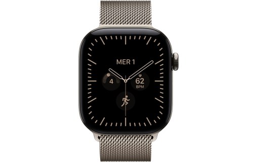Apple Watch 12 5G - Titane Naturel 42 mm - Bracelet Milanais Naturel