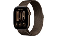 Apple Watch 12 5G - Aluminium Bronze sombre 46 mm - Bracelet Milanais Bronze M/L