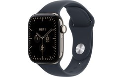 Apple Watch 12 5G - Titane 42 mm - Bracelet Sport Bleu marine S/M