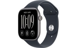 Apple Watch 12 5G - Aluminium Gris sidéral 46 mm Bracelet Sport Bleu marine M/L