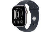 Apple Watch 12 5G - Aluminium Gris sidéral 46 mm Bracelet Sport Bleu marine M/L