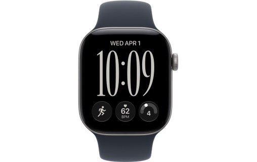 Apple Watch 12 - Aluminium Gris sidéral 42 mm - Bracelet Sport Bleu marine M/L