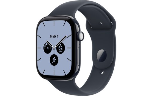 Apple Watch 12 5G - Céramique Bleu nuit 46 mm - Bracelet Sport Bleu marine M/L