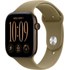 Apple Watch 12 - Aluminium Bronze sombre 46 mm - Bracelet Sport Olive S/M