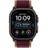 Apple Watch Ultra 4 Titane Noir - Boucle Trail Bordeaux - S/M