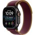 Apple Watch Ultra 4 Titane Noir - Boucle Trail Bordeaux - S/M