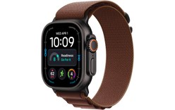 Apple Watch Ultra 4 Titane Noir - Boucle Alpine Bordeaux - M