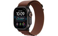 Apple Watch Ultra 4 Titane Noir - Boucle Alpine Bordeaux - L