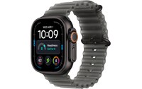Apple Watch Ultra 4 Titane Noir - Bracelet Océan Noir translucide