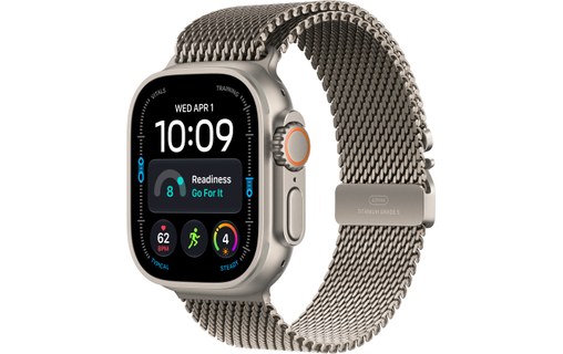 Apple Watch Ultra 4 Titane - Bracelet Milanais en titane - M