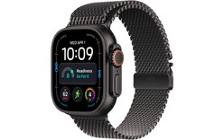 Apple Watch Ultra 4 Titane Noir - Bracelet Milanais en titane Noir - L