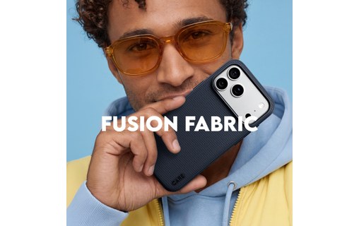 Coque MagSafe pour iPhone 18 Pro - PanzerGlass CARE Fusion Fabric - Bleue