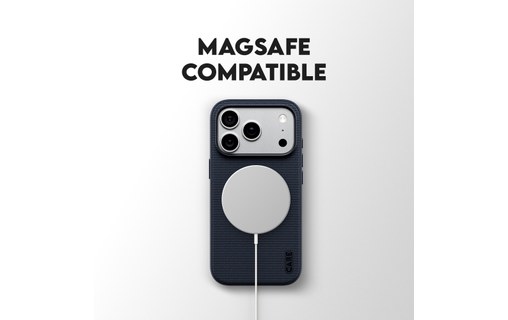 Coque MagSafe pour iPhone 18 Pro - PanzerGlass CARE Fusion Fabric - Bleue