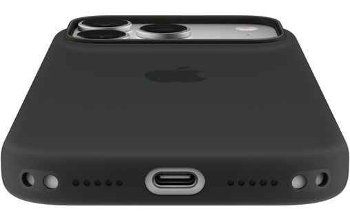 Coque en silicone avec MagSafe pour iPhone 18 Pro - Apple - Noir