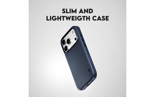 Coque MagSafe pour iPhone 18 Pro - PanzerGlass CARE Fusion Fabric - Bleue