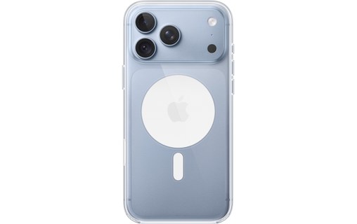 Coque transparente Apple avec MagSafe sur iPhone 18 Pro Max bleu