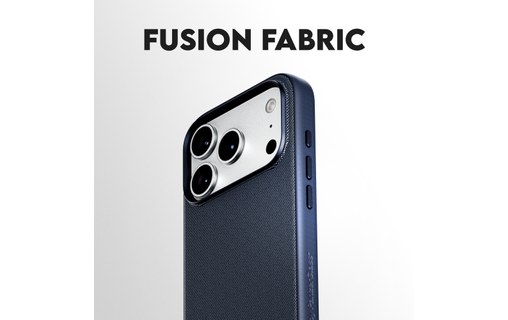 Coque MagSafe pour iPhone 18 Pro - PanzerGlass CARE Fusion Fabric - Bleue