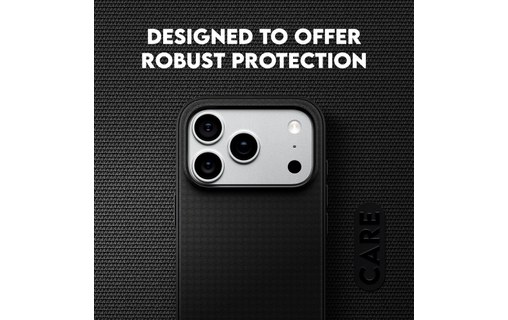 Coque MagSafe pour iPhone 18 Pro - PanzerGlass CARE Fusion Fabric - Noire