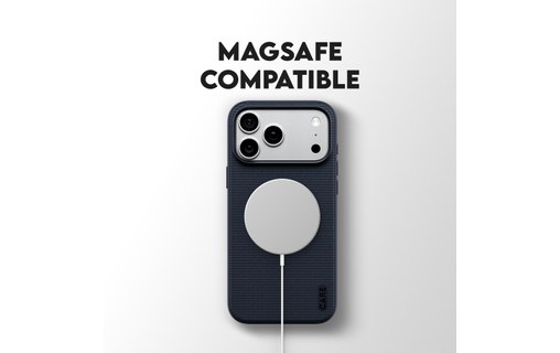 Coque MagSafe pour iPhone 18 Pro Max - PanzerGlass CARE Fusion Fabric - Bleue
