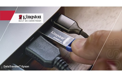 Clé USB Kingston DataTraveler Kyson 256 Go - Métal - USB 3.2