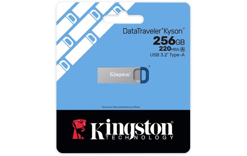 Clé USB Kingston DataTraveler Kyson 256 Go - Métal - USB 3.2