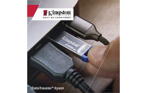 Clé USB Kingston DataTraveler Kyson 256 Go - Métal - USB 3.2
