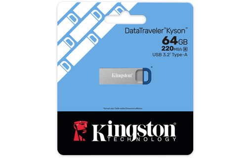 Clé USB Kingston DataTraveler Kyson 64 Go - Métal - USB 3.2