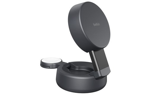 Chargeur 2-en-1 aimanté et pliable avec Qi2 25 W - Belkin UltraCharge Pro - Noir