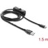 Câble USB-A vers USB-C - avec interrupteur - Delock - 1,5 m - Noir