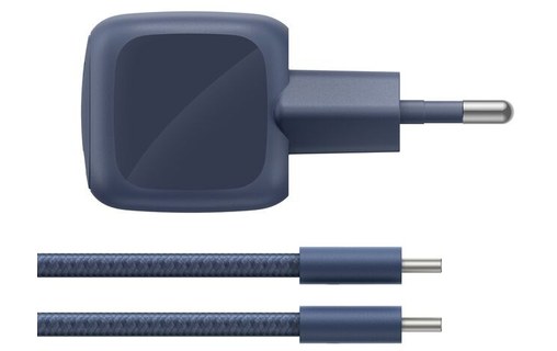Chargeur USB-C 30 W pour MacBook Neo - Belkin BoostCharge - Bleu