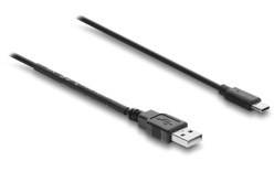 Câble USB-A vers USB-C - avec interrupteur - Delock - 1,5 m - Noir