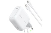 Chargeur USB-C 100 W broches pliables - avec câble - Belkin BoostCharge - Blanc