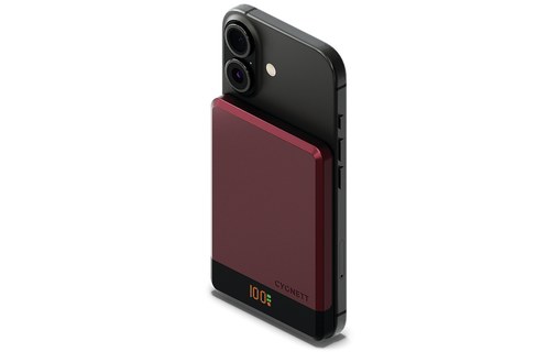 Batterie externe magnétique 5K - Cygnett MagSlim - Cerise