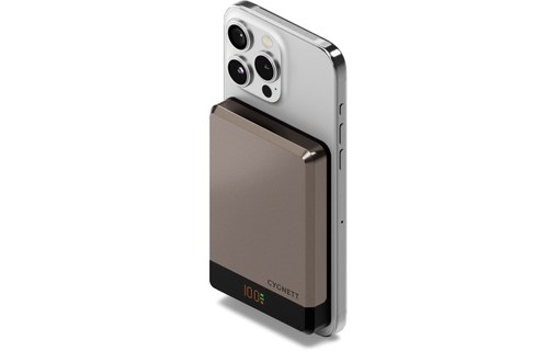 Batterie externe magnétique 10K - Cygnett MagSlim - Champagne