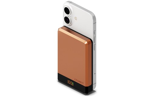Batterie externe magnétique 10K - Cygnett MagSlim - Cuivre