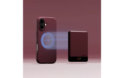 Batterie externe magnétique 10K - Cygnett MagSlim - Cerise