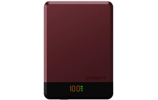Batterie externe magnétique 10K - Cygnett MagSlim - Cerise