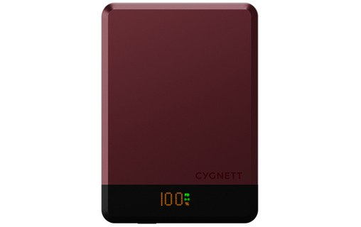 Batterie externe magnétique 5K - Cygnett MagSlim - Cerise
