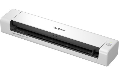 Scanner Brother DSmobile numérisant une facture recto verso