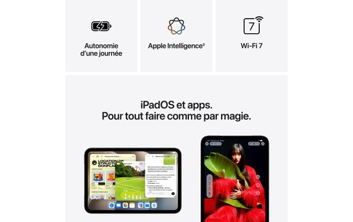Apple iPad mini 2026 - WiFi + Cellular - 128 Go - Minuit
