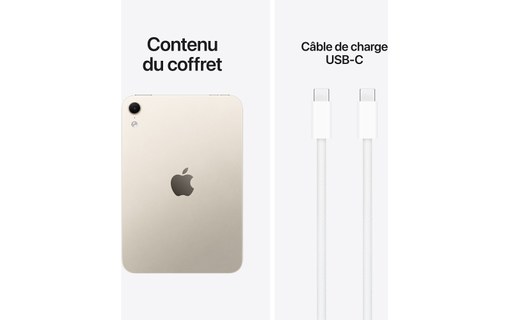 Apple iPad mini 2026 - WiFi + Cellular - 128 Go - Lumière stellaire