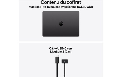 Apple MacBook Pro 16" PROLED XDR M5 Pro 18/20 coeurs - 1 To / 48 Go Noir sidéral
