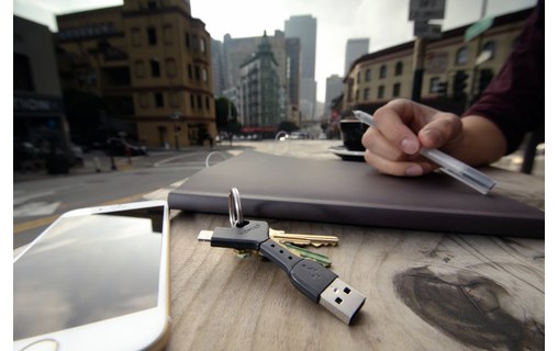 Nomad Key Noir - Câble ultra-compact USB vers micro-USB