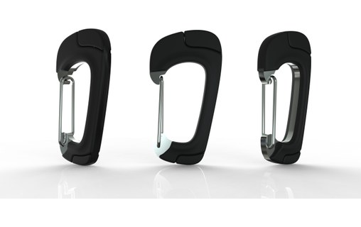 Nomad Clip Noir - Câble-mousqueton USB vers micro-USB